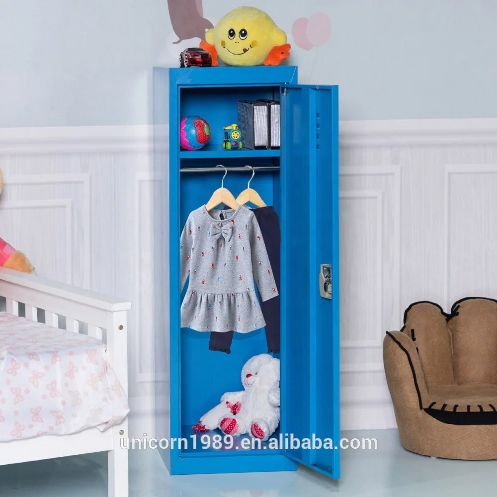 China metal locker cabinet cheap price for sale solid locker room single door staff lockers blue kids wardrobe closet
