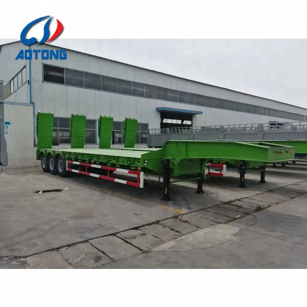 Гидравлическая система рулевого управления Aotong 30t l 50t Низкорамный грузовик прицеп 9m -13 m низкорамный полуприцеп