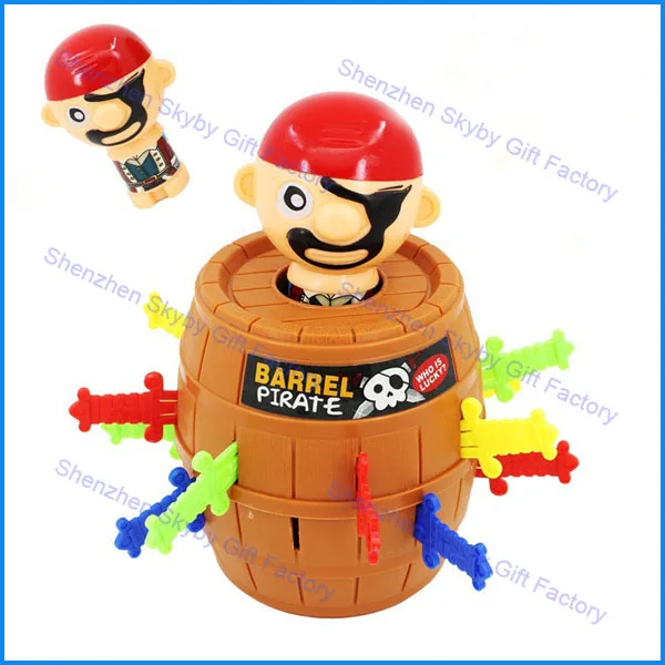 
Novelty Kids Plastic Funny Lucky Party Pirate Barrel Game Prank Toys Child 