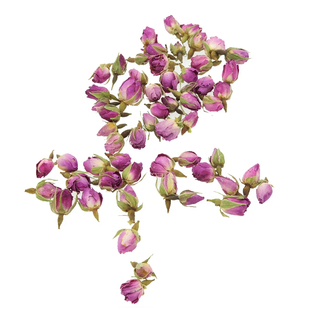 Wholesale France Perfume Imperial Dry Dried Pink Gold Tuberose Rose Petals Bud 3 Roses Flower Tea Buds for Tea China