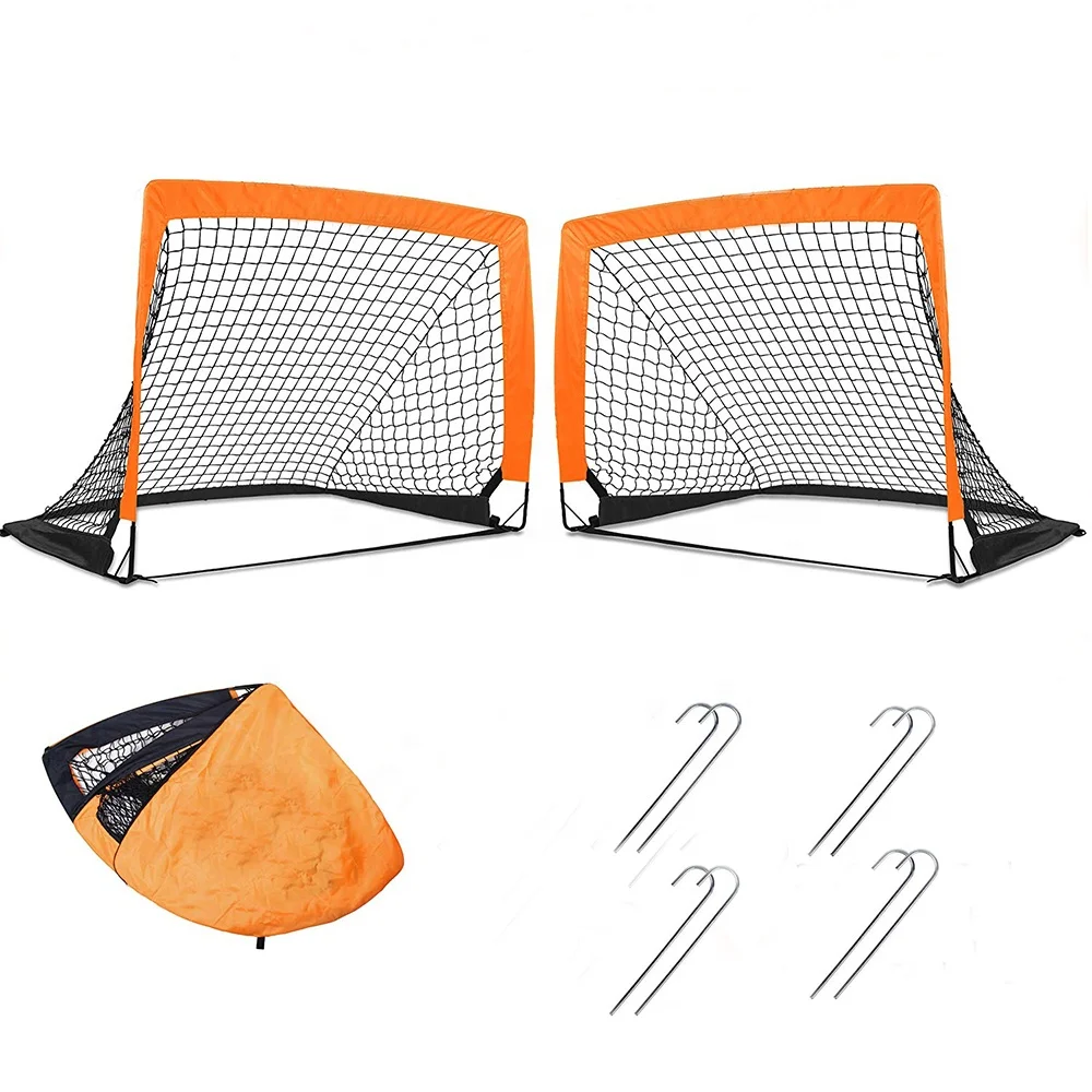 Portable  Easy Fold-up Soccer Goal Fiberglass Football Net For Kids