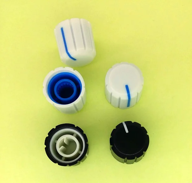 15*13.6mm plastic knob for 6mm 4.5mm D shaft 6mm knurled shaft