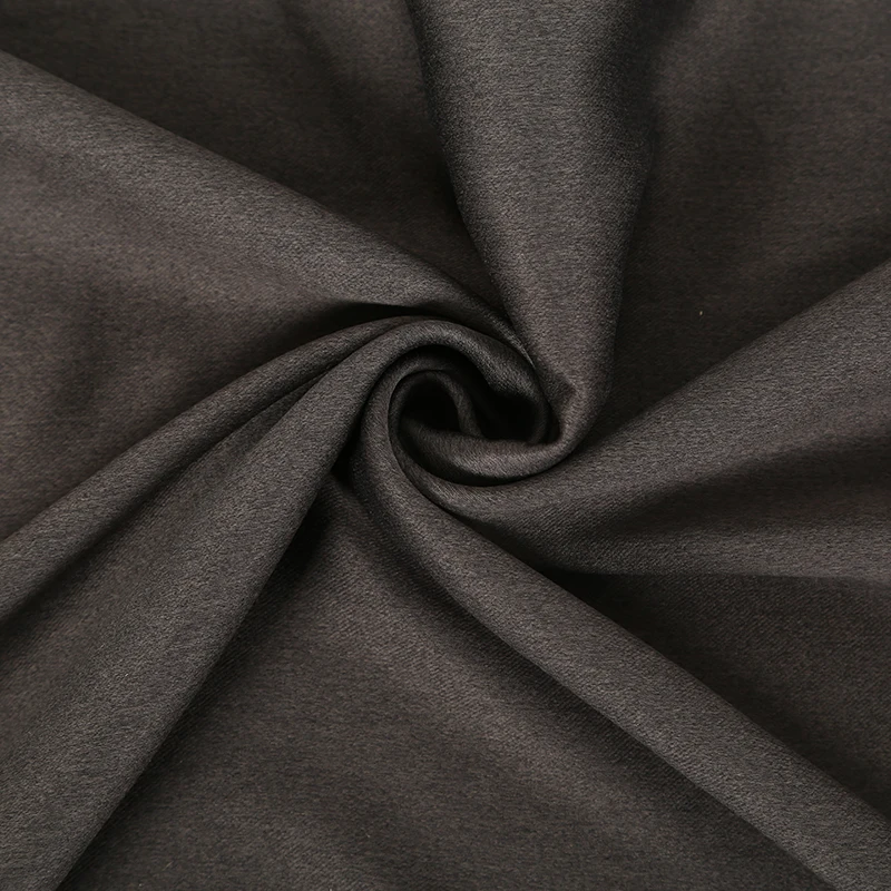 100% polyester material dyed yarn black solid fabric blackout window curtain