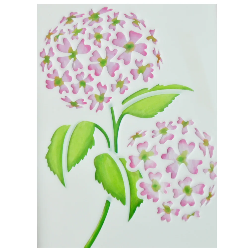 Flower design pp embossing folder stencil and clear stamp set for DIY making card