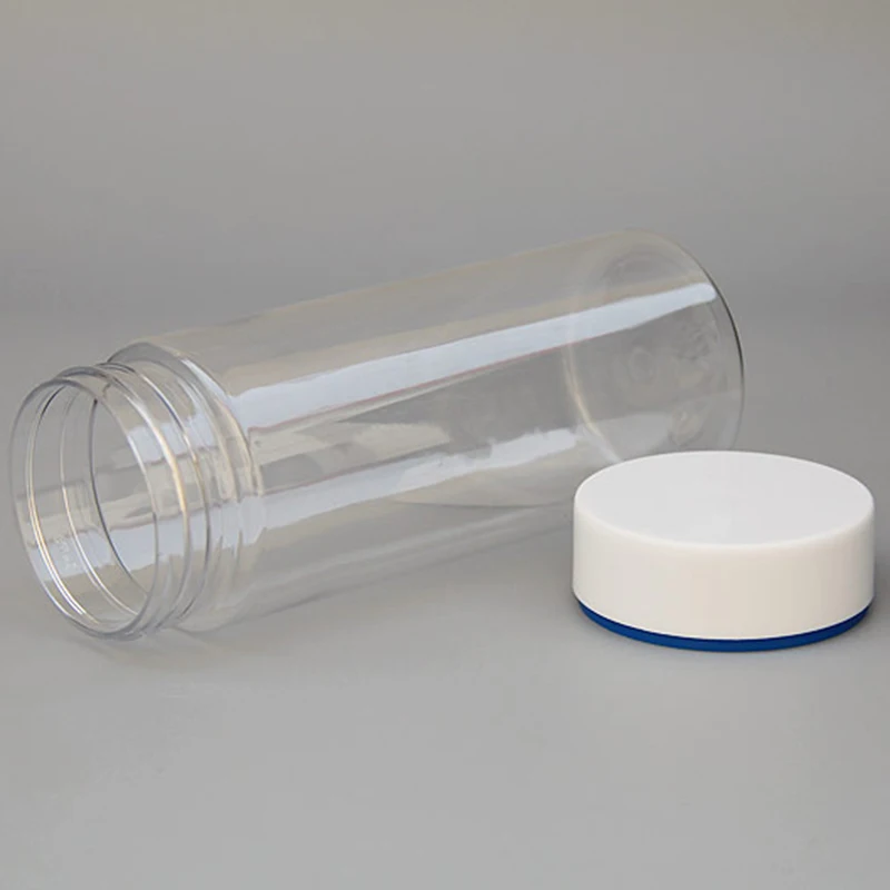 wide mouth cylindrical Transparent plastic container 300 ml pet bottle