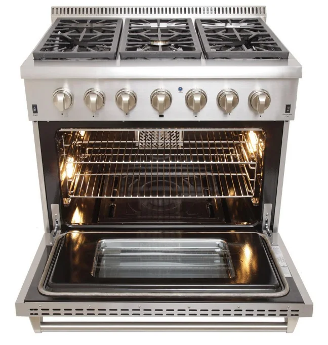 stainless steel high end mobile gas range