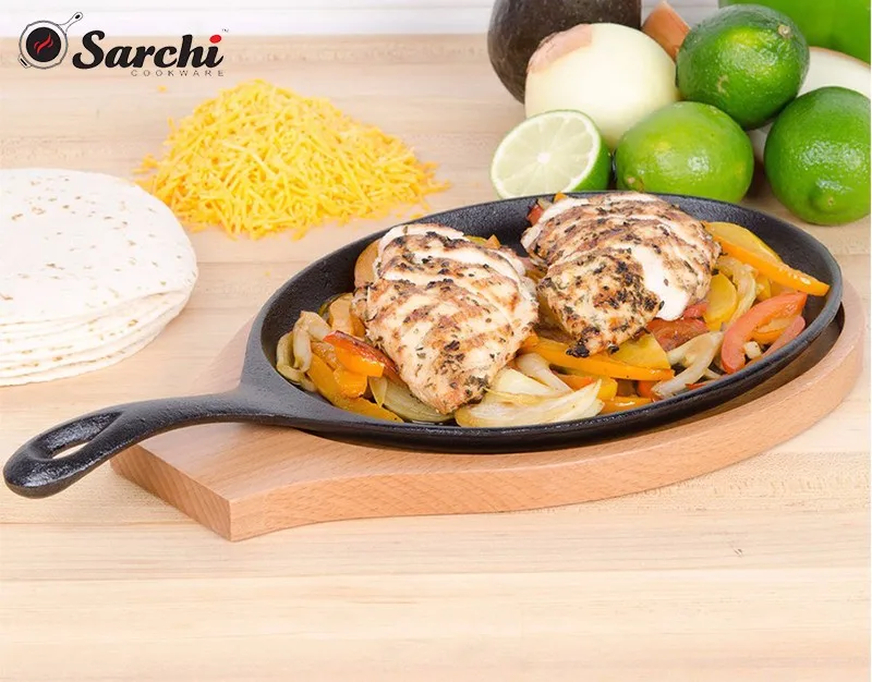 Cast Iron steak plate/fajita set/sizzling pan