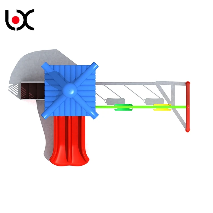 Small combination amusement park slide and swing outdoor Playground kids sliding toys