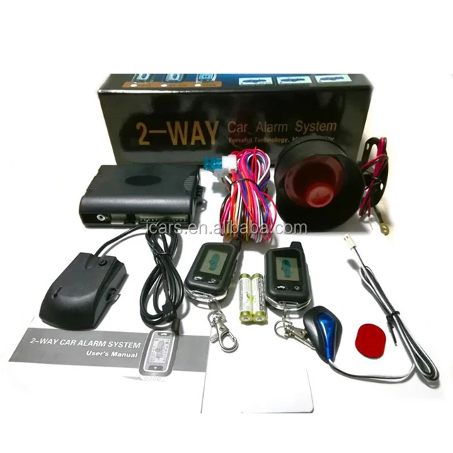 2017 used icars auto 2 way car alarm system with remote LCD controller long distance 800m-1000m for sale
