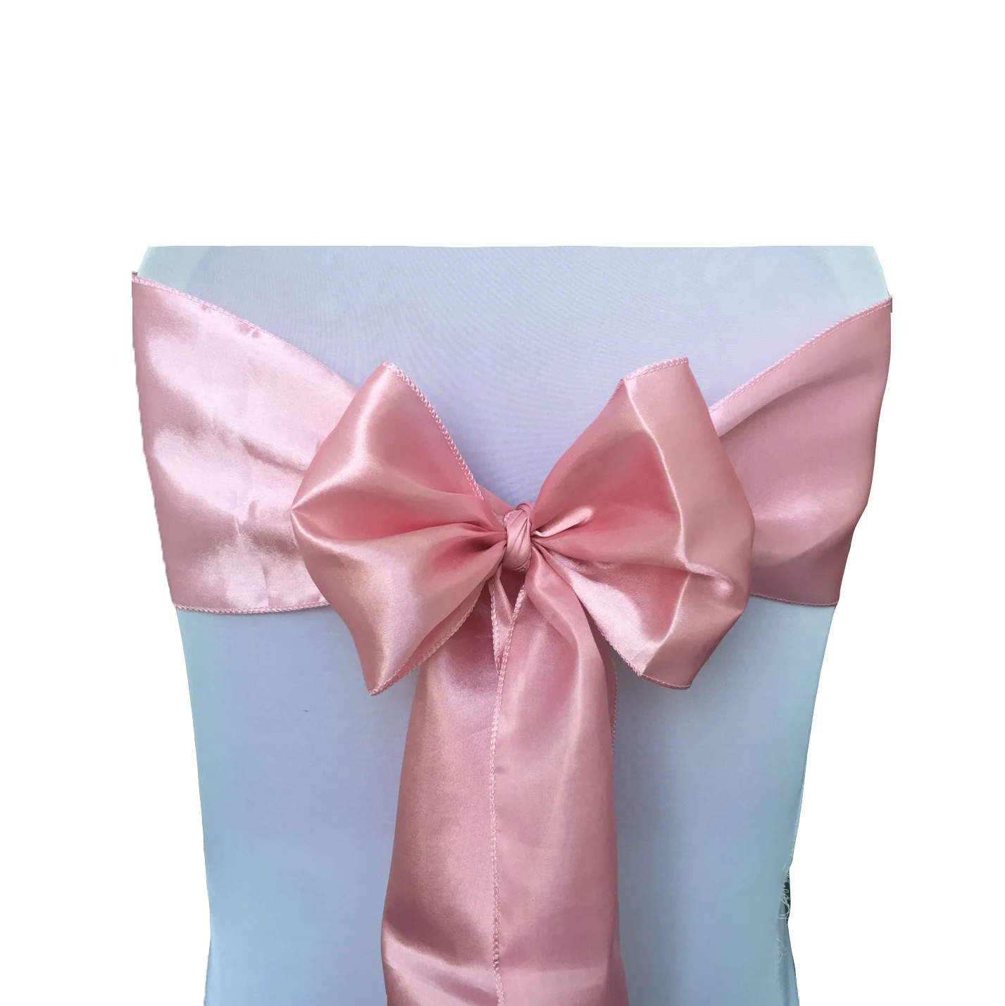 Hot sale cheap tie back chair cover sash blush pink chair sashes