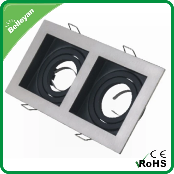 MR16 двойная головка, три кронштейна из цинкового сплава GU10 решетка потолочный корпус