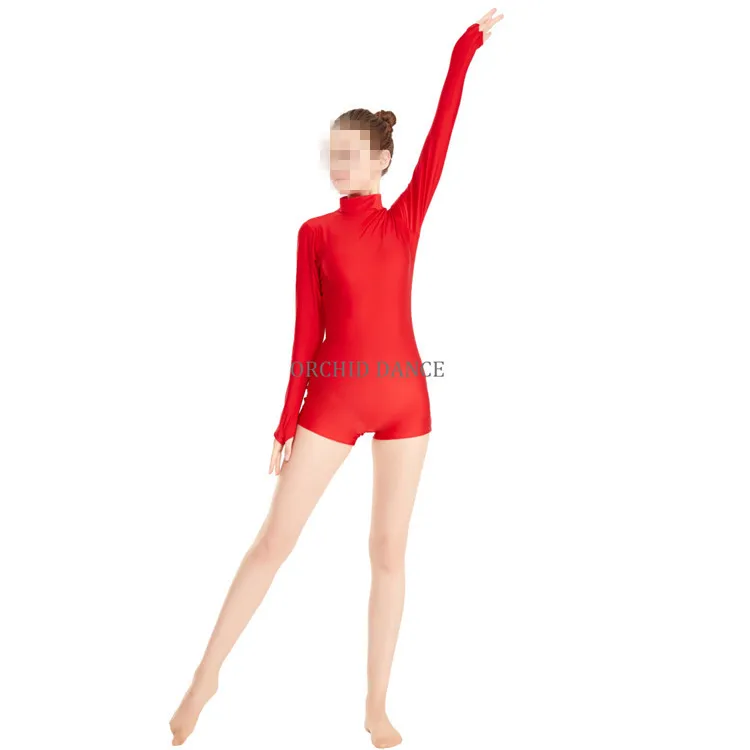 Factory Wholesale Nylon Spandex Dance Wear Long Sleeve Women Ballet Unitard