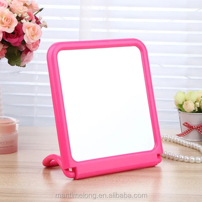 Korean fashion cosmetic mirror portable folding utility creative school desktop mirror