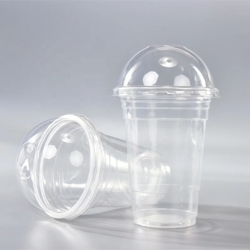500ml Hot Selling Disposable Plastic Smoothie Cups With Lids For Wholesale