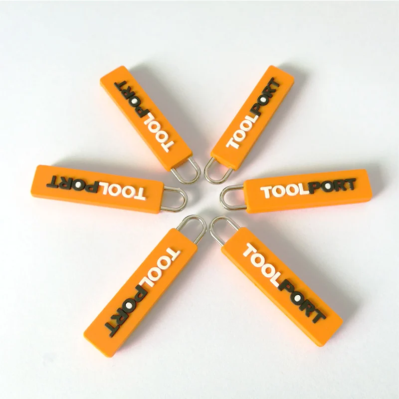 
rubber zipper puller with string 