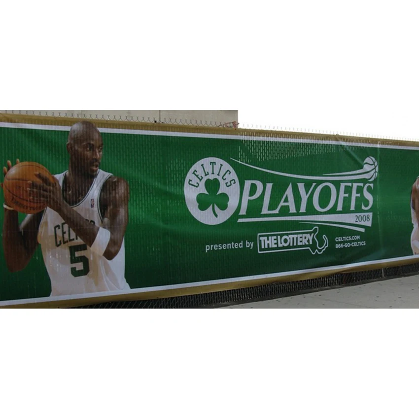 Outdoor Printed PVC Fence Mesh Banner/ Perforated vinyl coated banner fabric