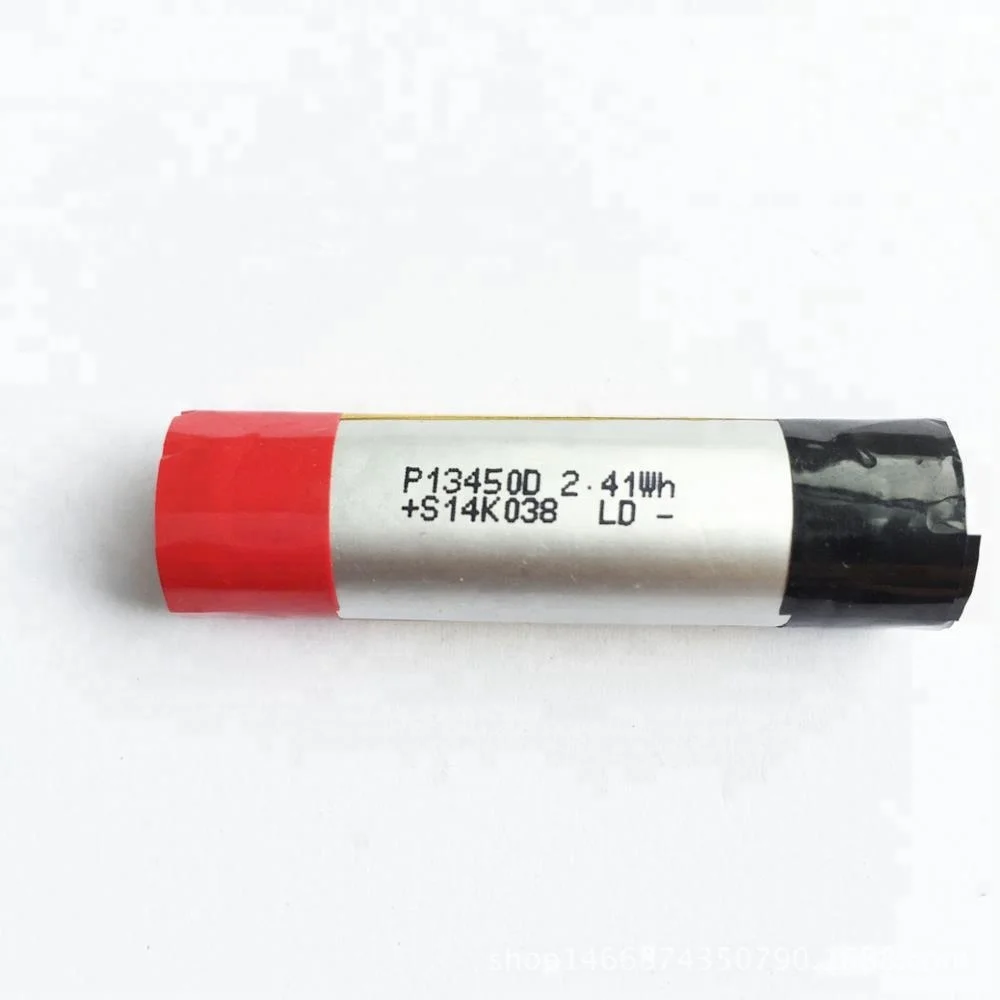 China Factory Rechargeable li-ion li polymer lithium ion 13450 3.7V 650mAh lipo cylindrical battery