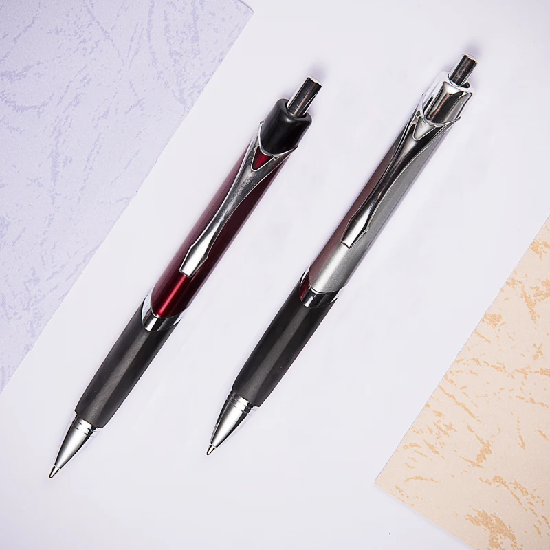 Professional customized click custom logo hotel pen colored rubber pen