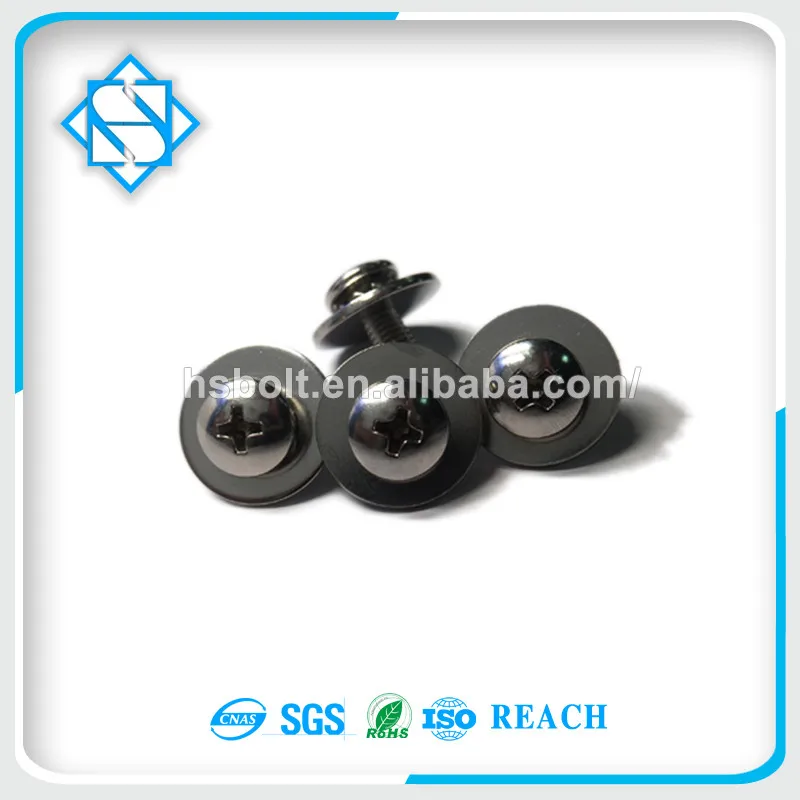 ISO Certification OEM Stainless Steel Pan Head Combination Screws With Plain Washers And External Tooth Washers