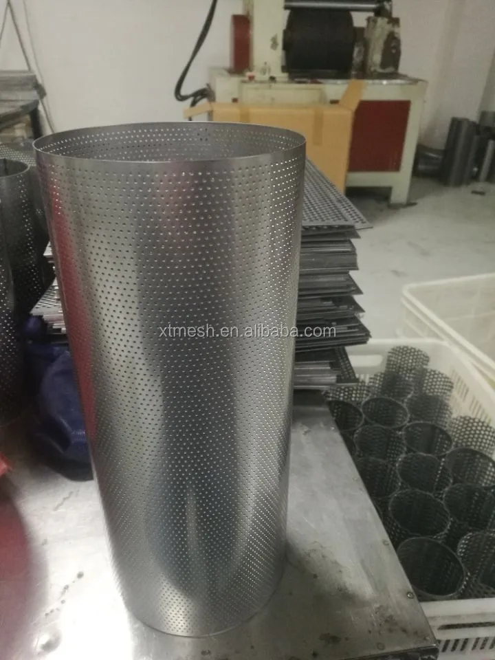 SS304 316 round hole stainless steel perforated tube for motor cycle/automobile muffler exhaust system