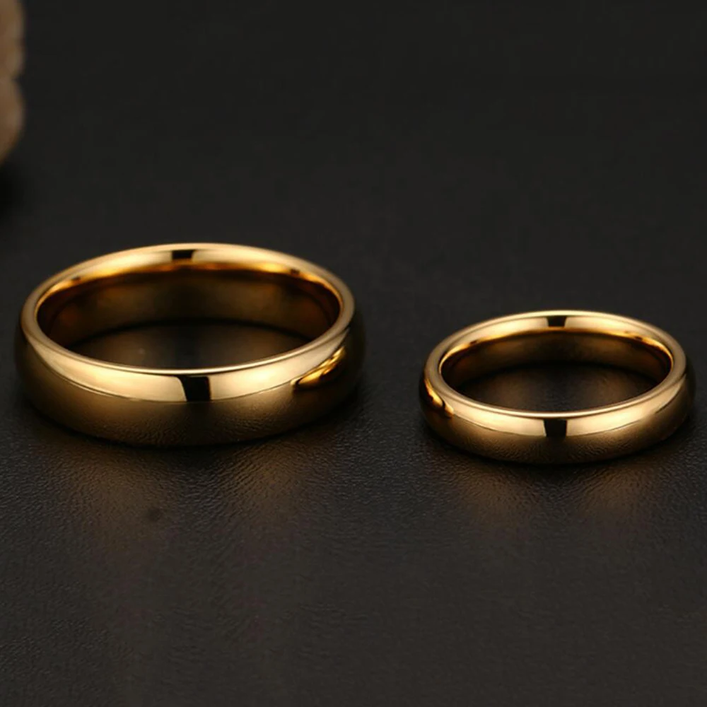 Classic tungsten carbide ring 18k gold wedding rings for men women high quality Couple Jewelry