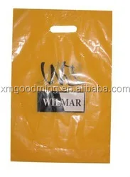 Die cut одежда сумка пластиковая сумка сильными ручками пластиковый пакет