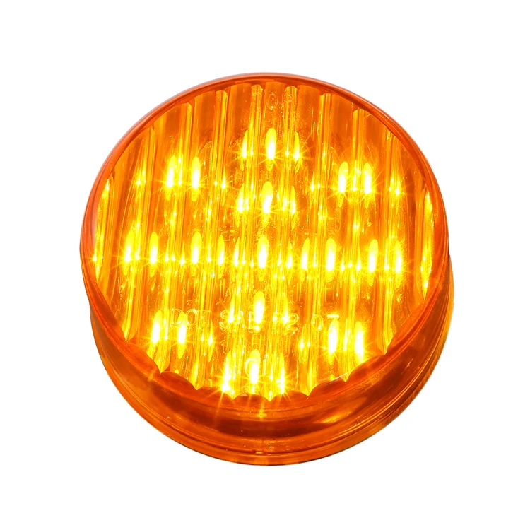 2.5 Inch Amber Lens Round 13 Leds 0.78W DOT Stop Turn Side Marker Tail Light Truck Trailer
