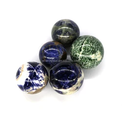 Natural quartz sphere healing blue-veins stone  ball Rock stone sphere