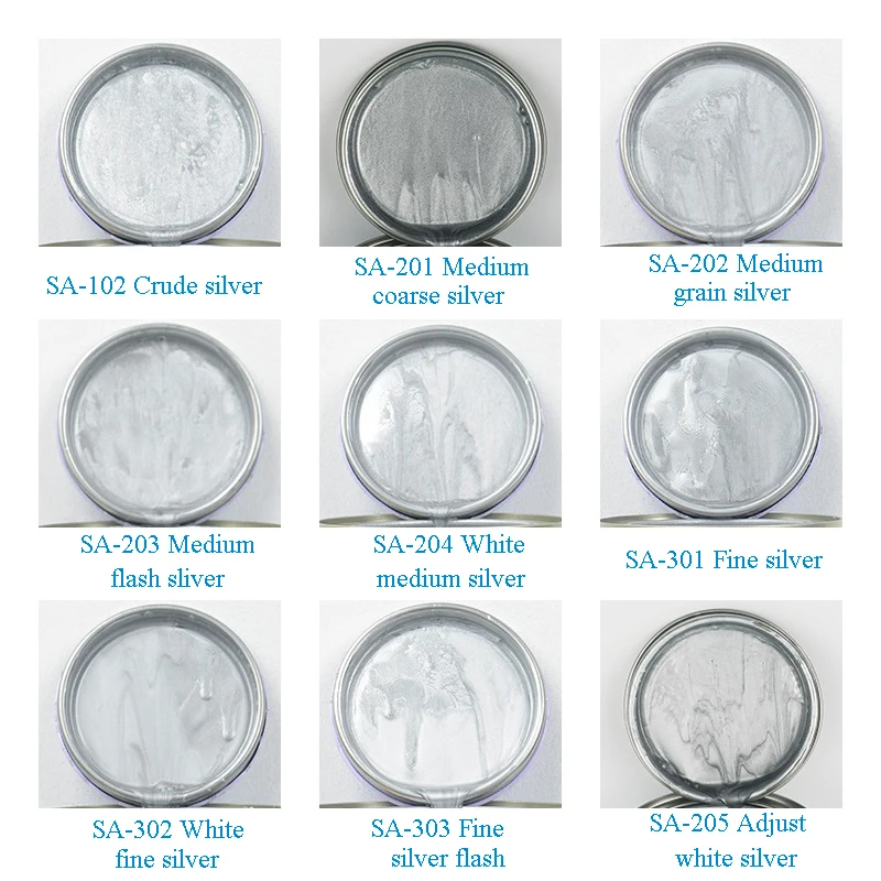 Automotive body touch-up paints twinkling fine silver glitter gray car base coating paint