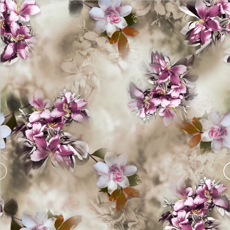 2019 spring 100% polyester 75d super soft escada digital printed fabric