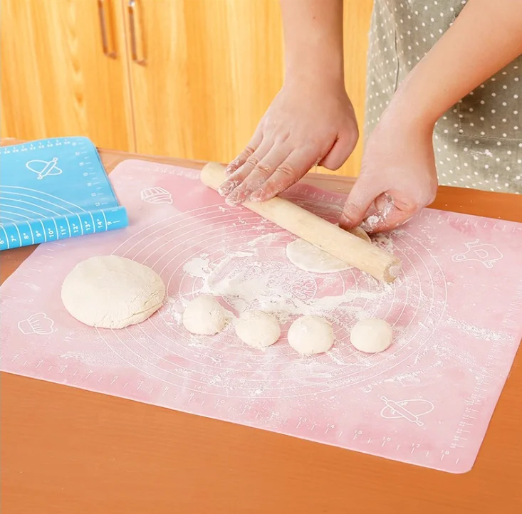 Heat Resistance Reusable Non-stick Silicone Baking Mat ,Silicone Pastry Rolling Mat for with Measurements