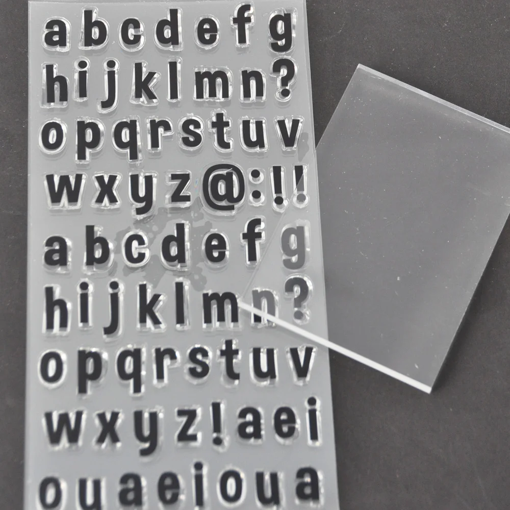 DIY lower case letter clear alphabet stamp for scrapbooking