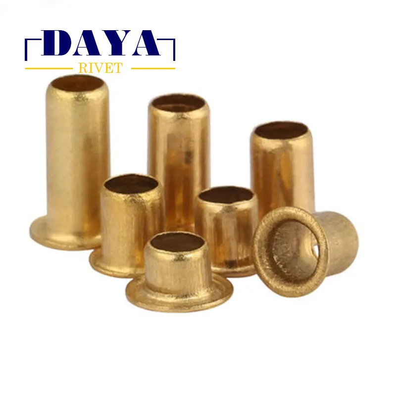 M2*2.5-2.3*8 hollow half round rivet brass tube  eyelet rivet