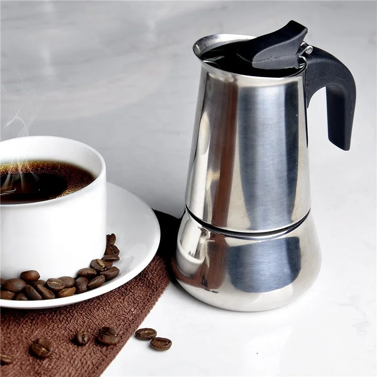 Hot Kitchen tool sale Espresso pot Stainless Steel Stove Top Coffee maker For Electric And Induction Cooker For