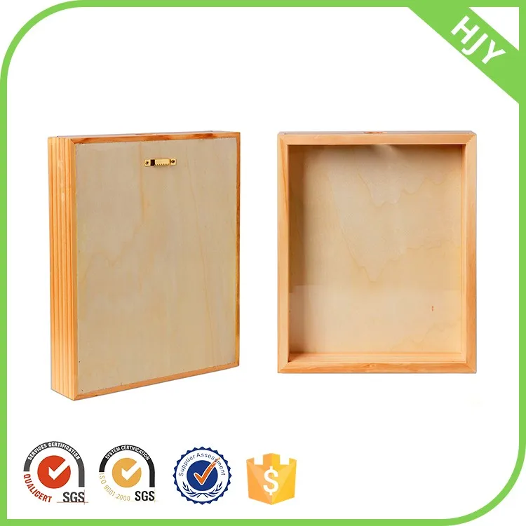 Wholesale Customer Wall Hanging Wooden Natural Photo Frames Shadow Box