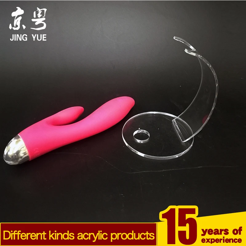 Factory custom clear desk top pmma plexiglass acrylic sex toy vibrator display stand holder acrylic stand for erotic toy