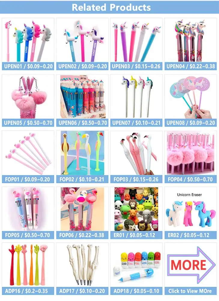 Cute Unicorn Ball Pen Cartoon Candy 3 Colors Doll Ballpoint Pen
