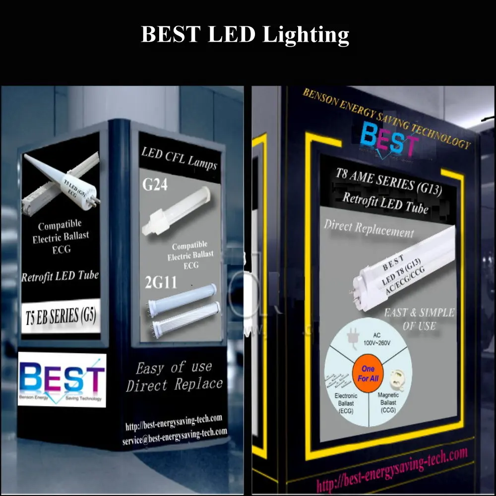 
LED T8 Lamps G13; Retrofit LED Lamps T8 G13: Suitable ECG T8 Lamps 