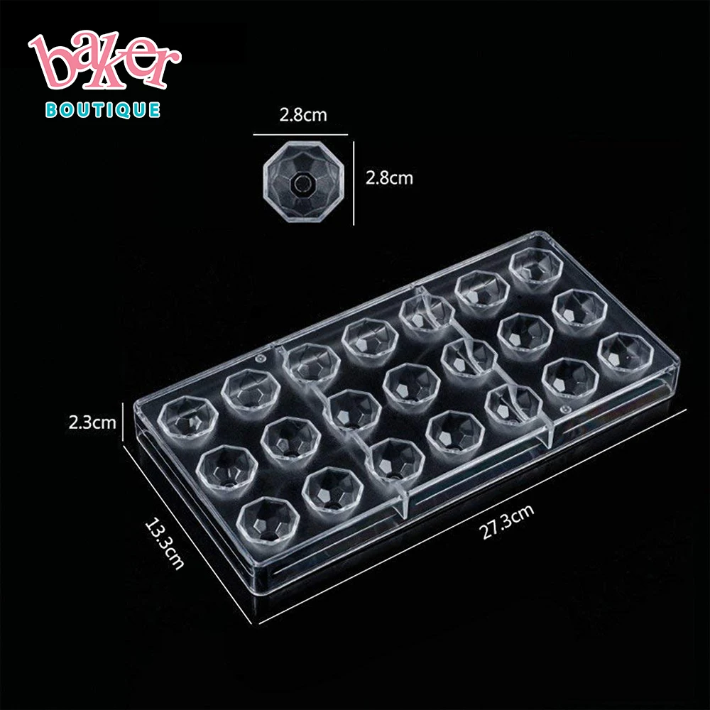 Chocolate PC Molds Clear Polycarbonate Candy Making Mold  6-Piece Tray