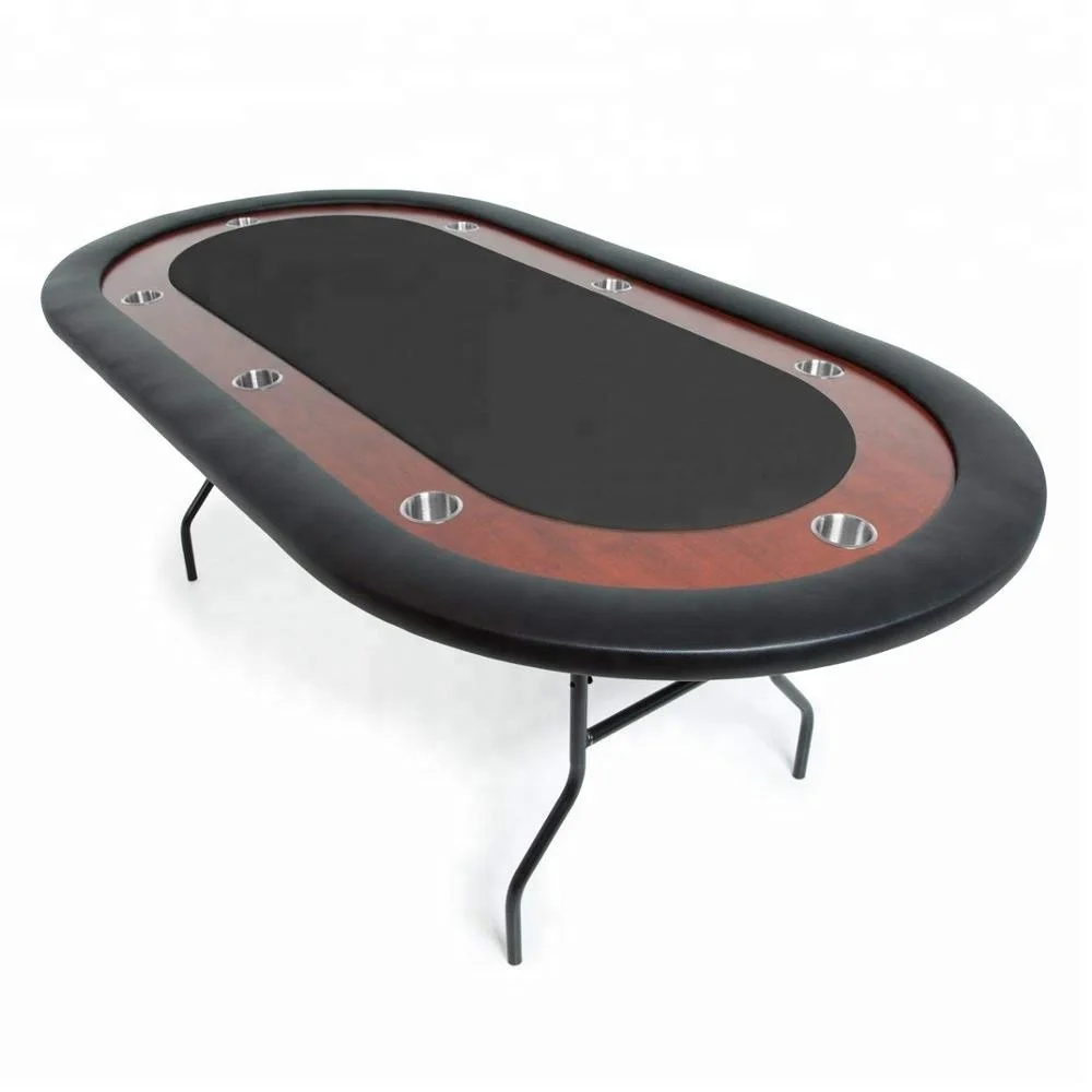Poker Ultimate Folding Poker Table for 8 Players with Felt Playing Surface, 82 x 44-Inch Oval