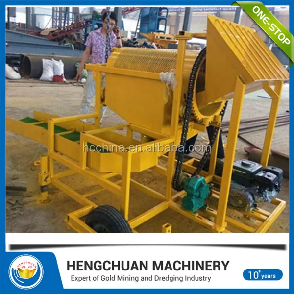 
Mini Portable Mobile Gold Trommel Screen Washing Machine For Gold Pilot Testing 