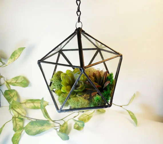 Hanging and Geometric Glass Terrarium Geometric Terrarium Without Glass Planter for Succulent Plant New Terrarium Vase