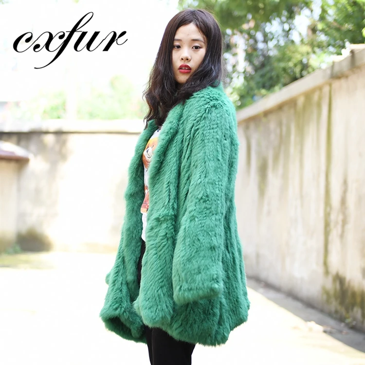 CX-G-A-139C Hot Sale Korean Style Rabbit Fur Coat Women