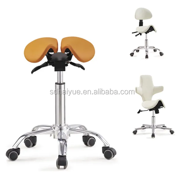Modern hair salon styling chair swivel adjustable  barber chair ergonomic split saddle seat