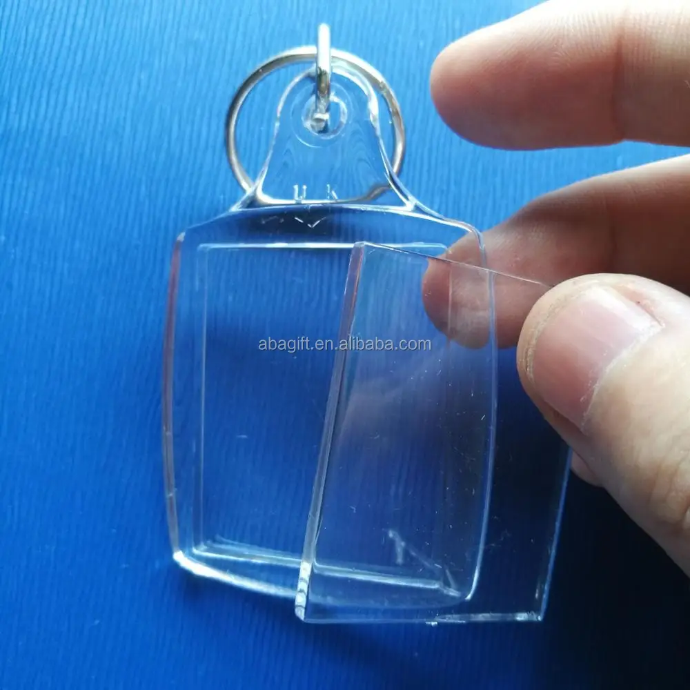 High Quality photo insert blank acrylic keychain