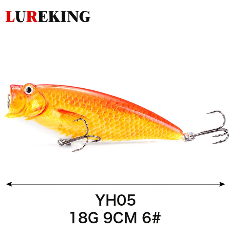 Lureking Fast Shipping Colorful Gt Popping Popper Lures, Artificial Popper Lures Saltwater