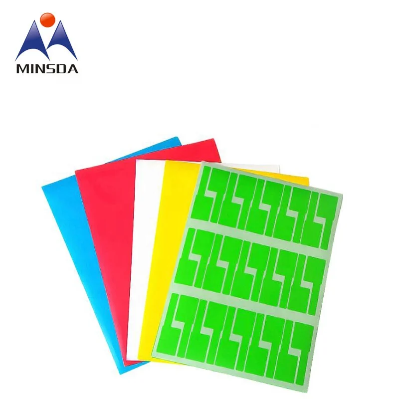 Minsda A4 Size Strong Adhesive Plastic Vinyl  Network Cable Marking Tags Cable Label