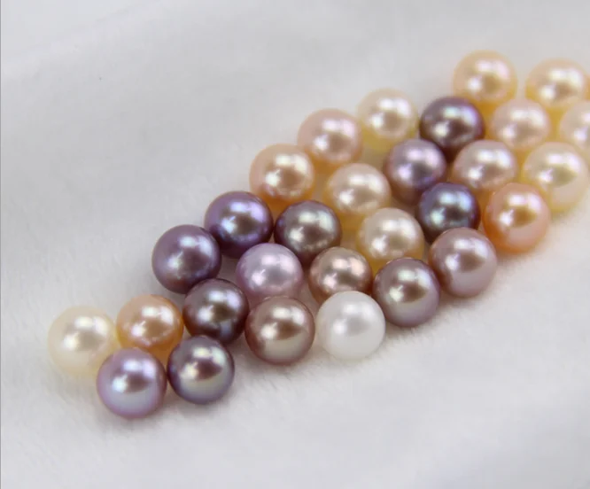 7.5-8mm 3A grade price round real fresh water natural freshwater pearls white loose pearls undrilled zhuji