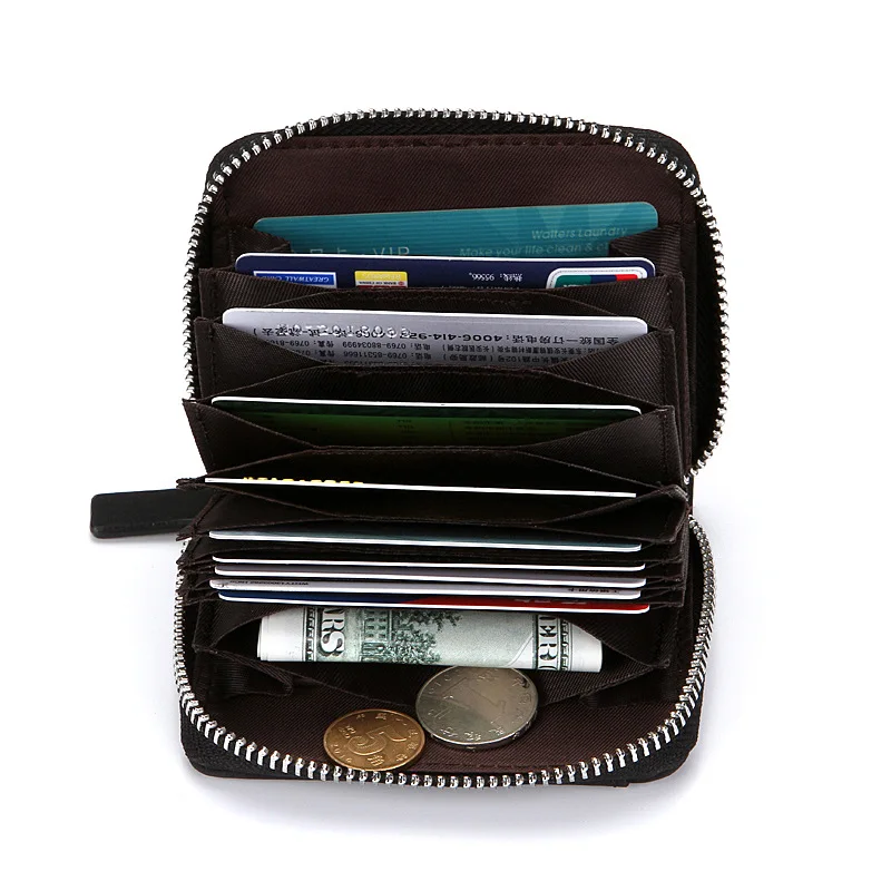 Yiwu Factory Mini Model RFID PU Leather Accordion Security Wallet Credit Card Wallet