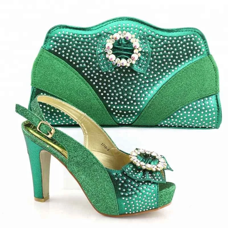 AB7740  fashion high heel italian shoes and matching clutch bag in good quality
